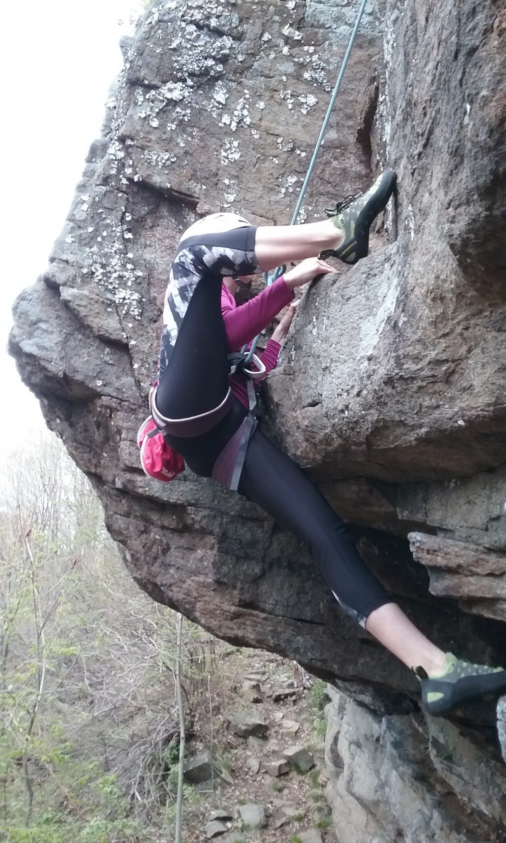NYSEF Ski Racer Sarah Coombs enjoys rock climbing