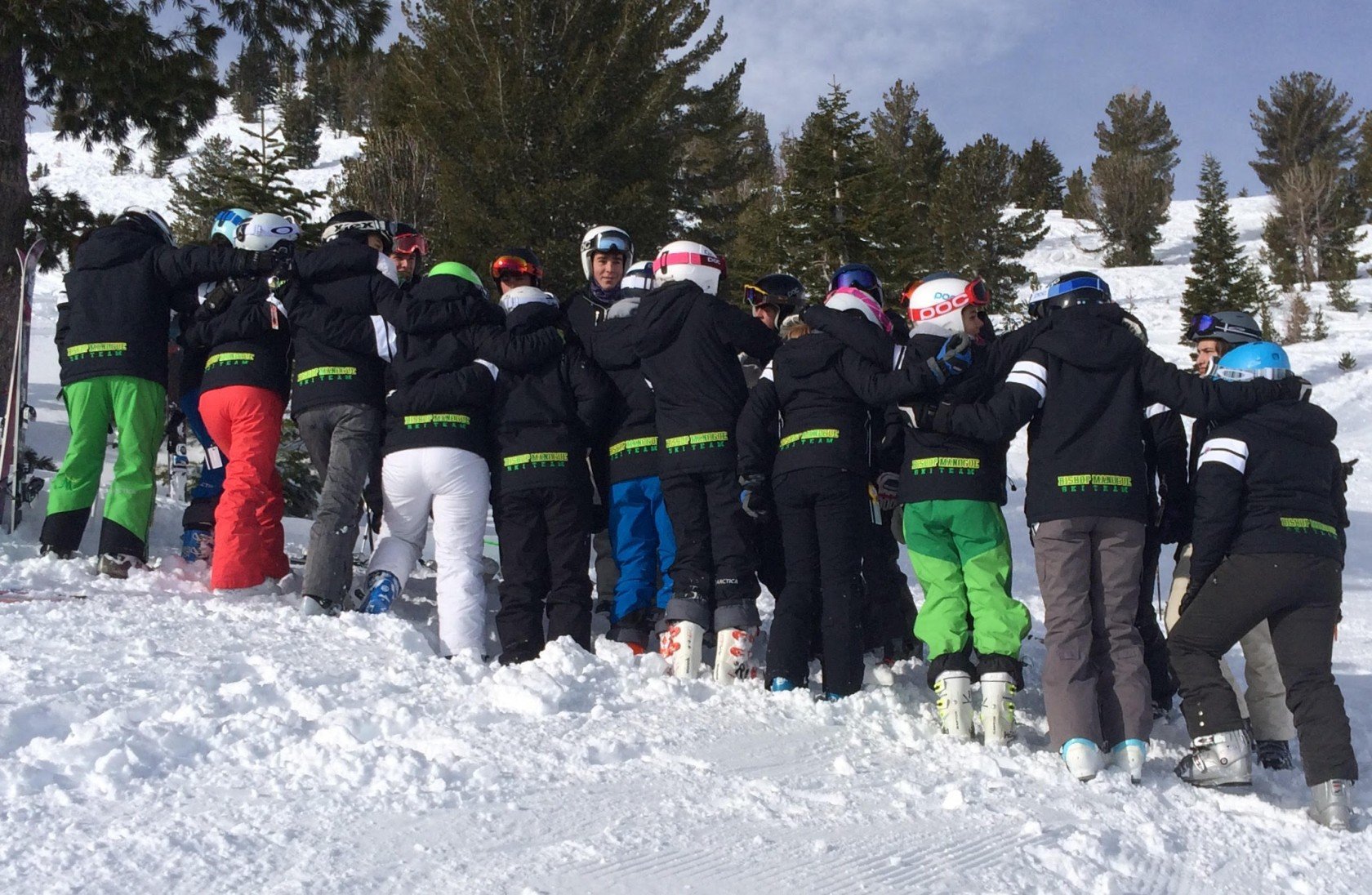 Bishop Manogue ski team in their Arctica Team Jackets