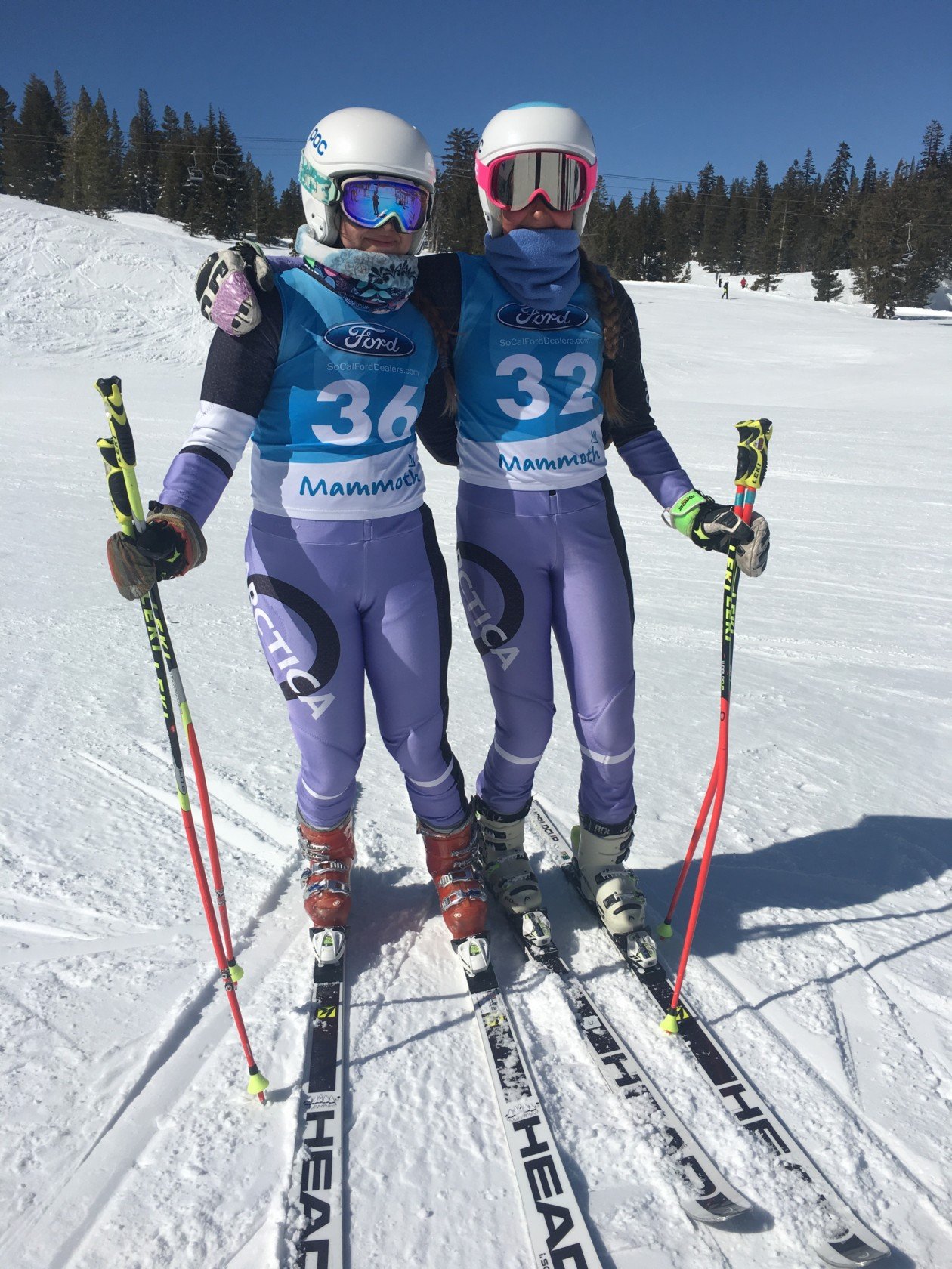 One of our most popular ski racing suits for girls - the Racer GS Speed Suit in Lilac