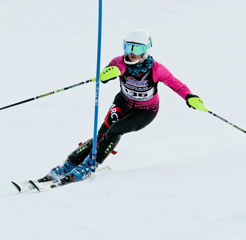 An oldie, but a goodie. The Arctica Dots GS Speed Suit in Black Pink was a very popular ski racing suit for girls.