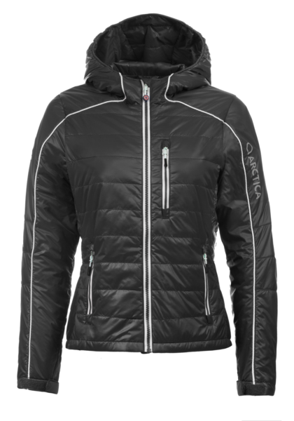 The women's Speed Freak Jacket is not just a men's ski jacket made smaller. It is cut to fit women, with a narrower waist and wider hip.
