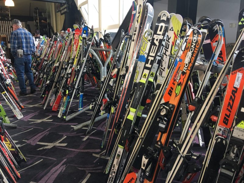 You can buy ski racing gear used at ski swaps like the Killington Ski Swap.